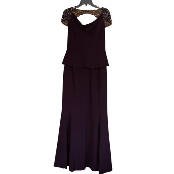 Alexander by Daymor Couture 909 NEW Size 6 Formal Evening Gown Aubergine Wine - Picture 15 of 15